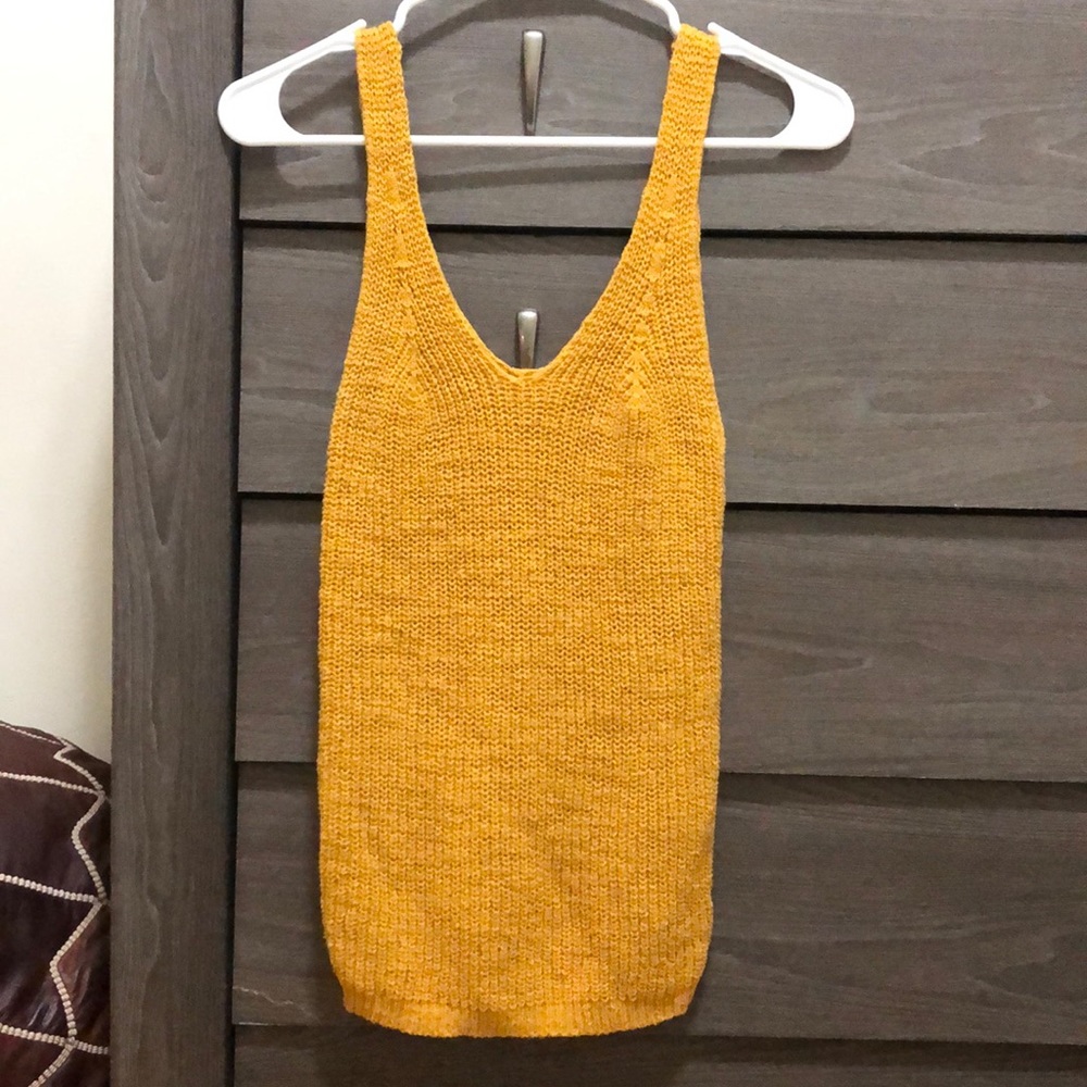Madewell Mustard Yellow Knit Tank Top